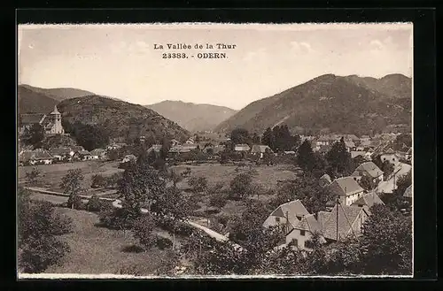 AK Odern, La Vallee de la Thur, Vue generale, L`Eglise