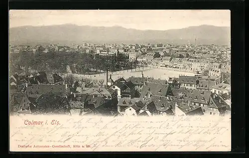 AK Colmar i. Els., Blick über die Stadt auf den Stadtplatz