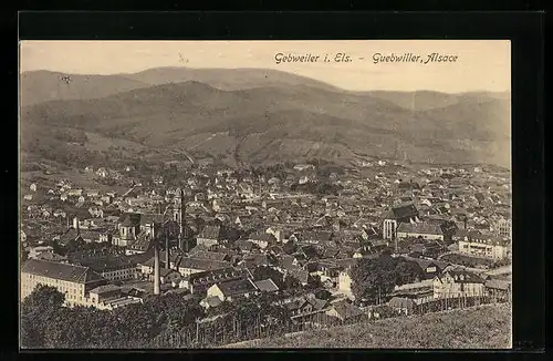 AK Gebweiler i. Els., Panoramaansicht der Stadt