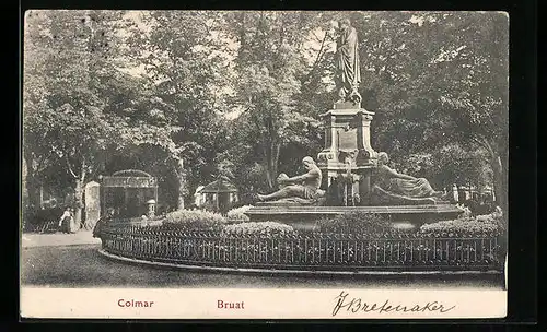 AK Colmar i. Els., Bruat, Monument