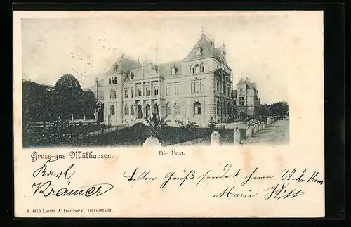 AK Mülhausen, Blick auf die Post