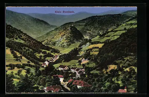 AK Klein Rumbach, Talblick mit der Siedlung
