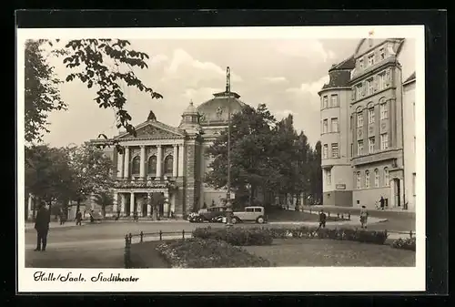 AK Halle / Saale, Stadttheater