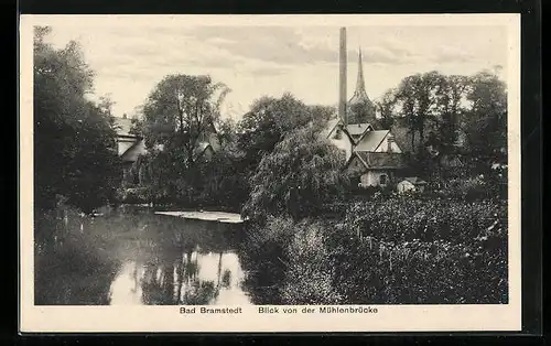 AK Bad Bramstedt, Blick von der Mühlenbrücke