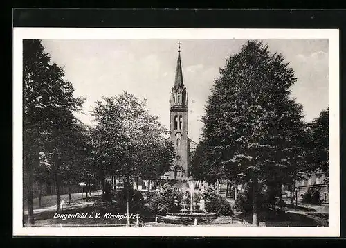 AK Lengenfeld i. V., Kirchplatz