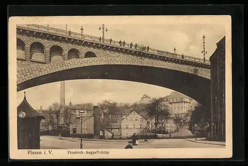 AK Plauen i. V., Friedrich-Augustbrücke