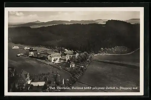 AK Bad Dürrheim, Ortsansicht vom Flugzeug aus gesehen