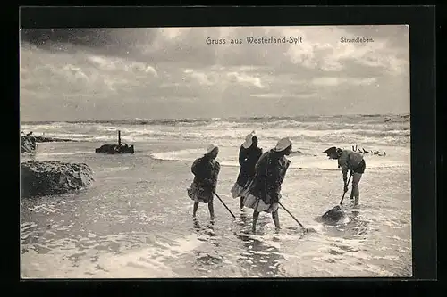 AK Westerland / Sylt, Strandleben