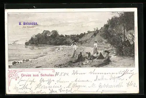 AK Schulau / Elbe, Uferpartie
