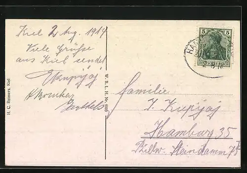 AK Kiel, Blick vom Rathausturm