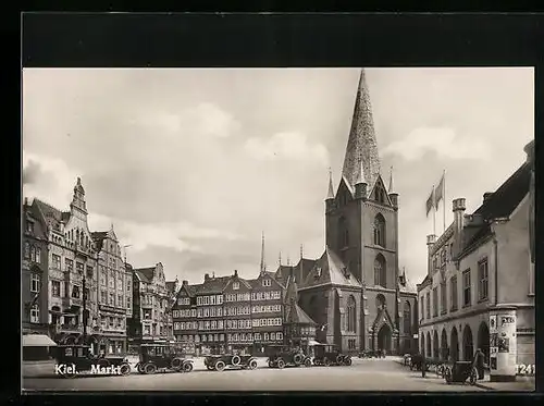 AK Kiel, Markt mit Nicolai-Kirche