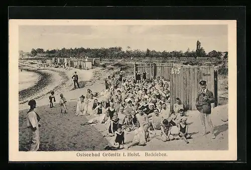 AK Grömitz / Ostsee, Strandpartie