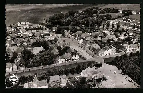 AK Friedrichstadt / Eider, Ortsansicht vom Flugzeug aus gesehen
