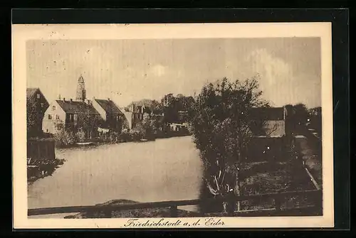 AK Friedrichstadt a. Eider, Flusspartie
