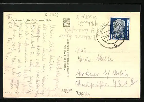 AK Finsterbergen / Thür., Strandkaffee