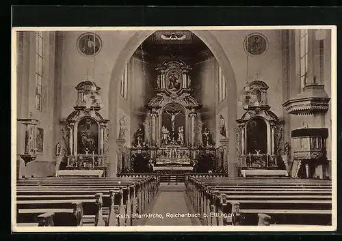 AK Reichenbach b. Ettlingen, Kath. Pfarrkirche