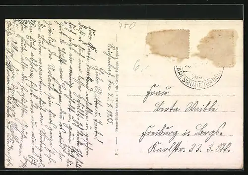 AK Reichenbach b. Ettlingen, Kath. Pfarrkirche