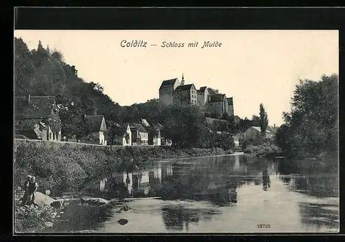 AK Colditz, Schloss mit Mulde