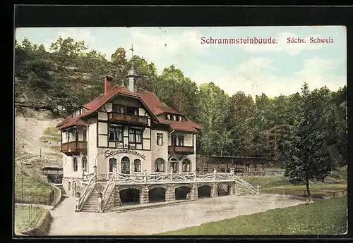 AK Bad Schandau, Gasthaus Schrammsteinbaude