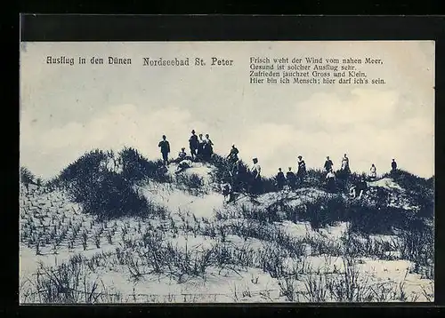 AK St. Peter / Nordsee, Ausflug in den Dünen