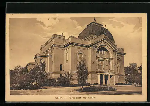 AK Gera, Fürstliches Hoftheater