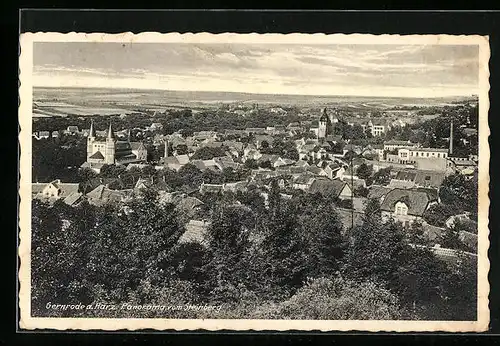 AK Gernrode / Harz, Panorama vom Steinberg gesehen