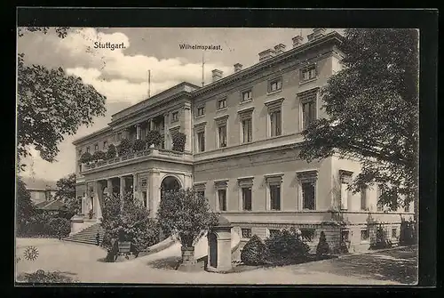 AK Stuttgart, vor dem Wilhelmspalast