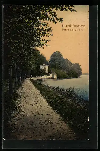AK Bad Segeberg, Uferweg am Gr. See