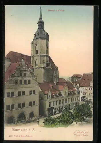 AK Naumburg a. Saale, Blick auf die Wenzelskirche