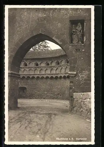 AK Naumburg a. d. Saale, Blick durch das Marientor