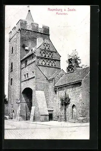 AK Naumburg a. d. Saale, auf der Strasse vor dem Marientor