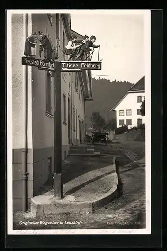 AK Lenzkirch, ein Origineller Wegweiser in der Stadt