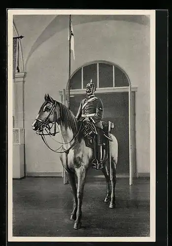 AK Karlsruhe, Armee-Museum, Deutsche Wehr am Oberrhein, Soldat zu Pferd