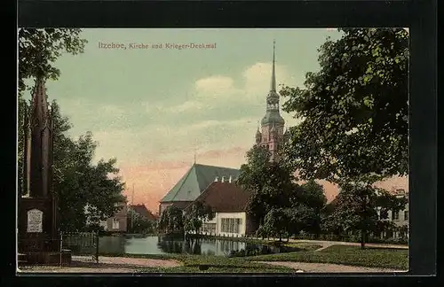 AK Itzehoe, Kirche und Kriegerdenkmal
