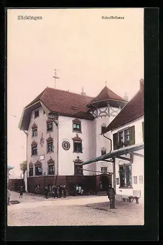 AK Säckingen, vor dem Scheffelhaus