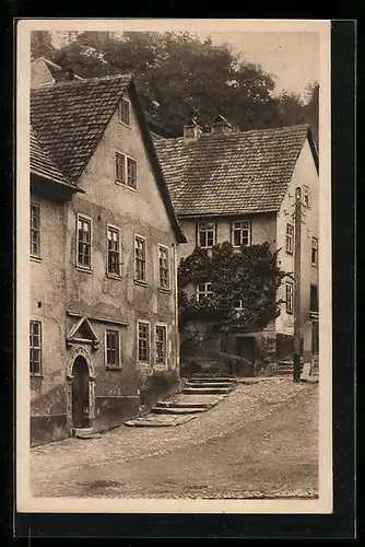 AK Bad Blankenburg i. Thür., an der Stadtkirche