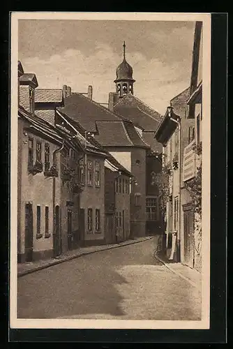 AK Bad Blankenburg i. Thür., Blick in die Apostelgasse