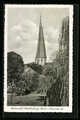 AK Salzwedel, Schulenburg-Park und Marienkirche