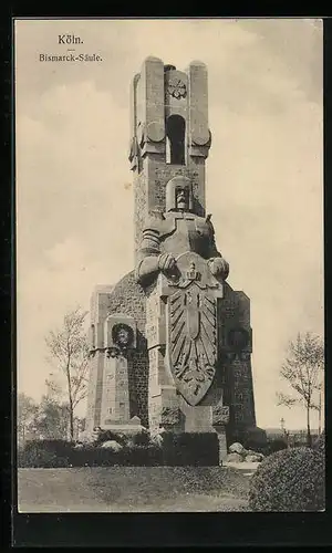 AK Köln-Marienburg, vor der Bismarck-Säule