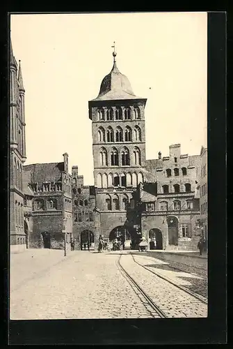 AK Lübeck, Blick zum Burgtor