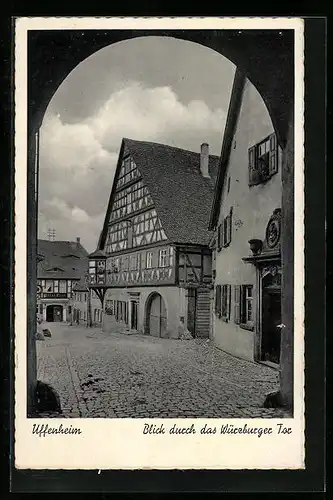 AK Uffenheim, Blick durch das Würzburger Tor