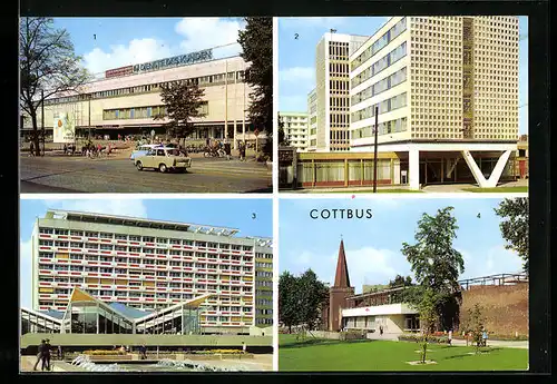 AK Cottbus, Konsumenten-Warenhaus Dienste des Kunden, Hotel Lausitz, HOG Am Stadttor
