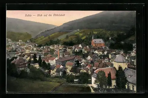 AK Ruhla, Blick auf die Mittelstadt