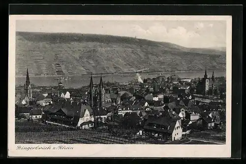 AK Bingerbrück a. Rhein, Generalansicht der Stadt