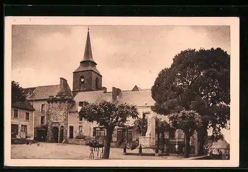 AK Arnac-la-Poste, Place et Monument