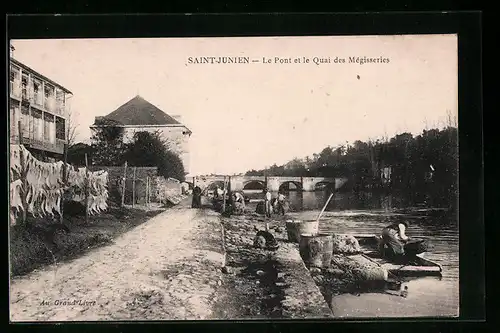 AK Saint-Junien, Le Pont et le Quai des Megisseries