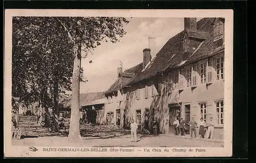 AK Saint-Germain-les-Belles, Un coin du Champ de Foire