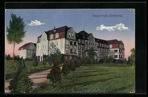 AK Birkenhof, Partie am Sanatorium