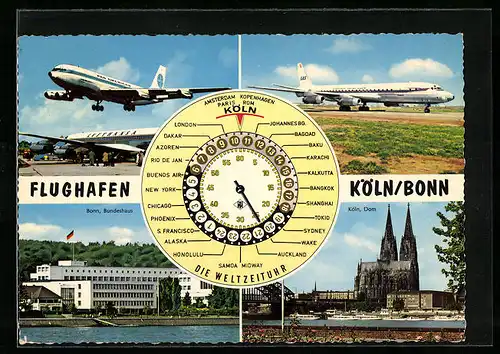 AK Köln, Flughafen Köln /Bonn, Bundeshaus in Bonn