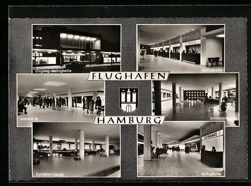 AK Hamburg, Flughafen, Eingang Abflughalle, Zollabfertigung